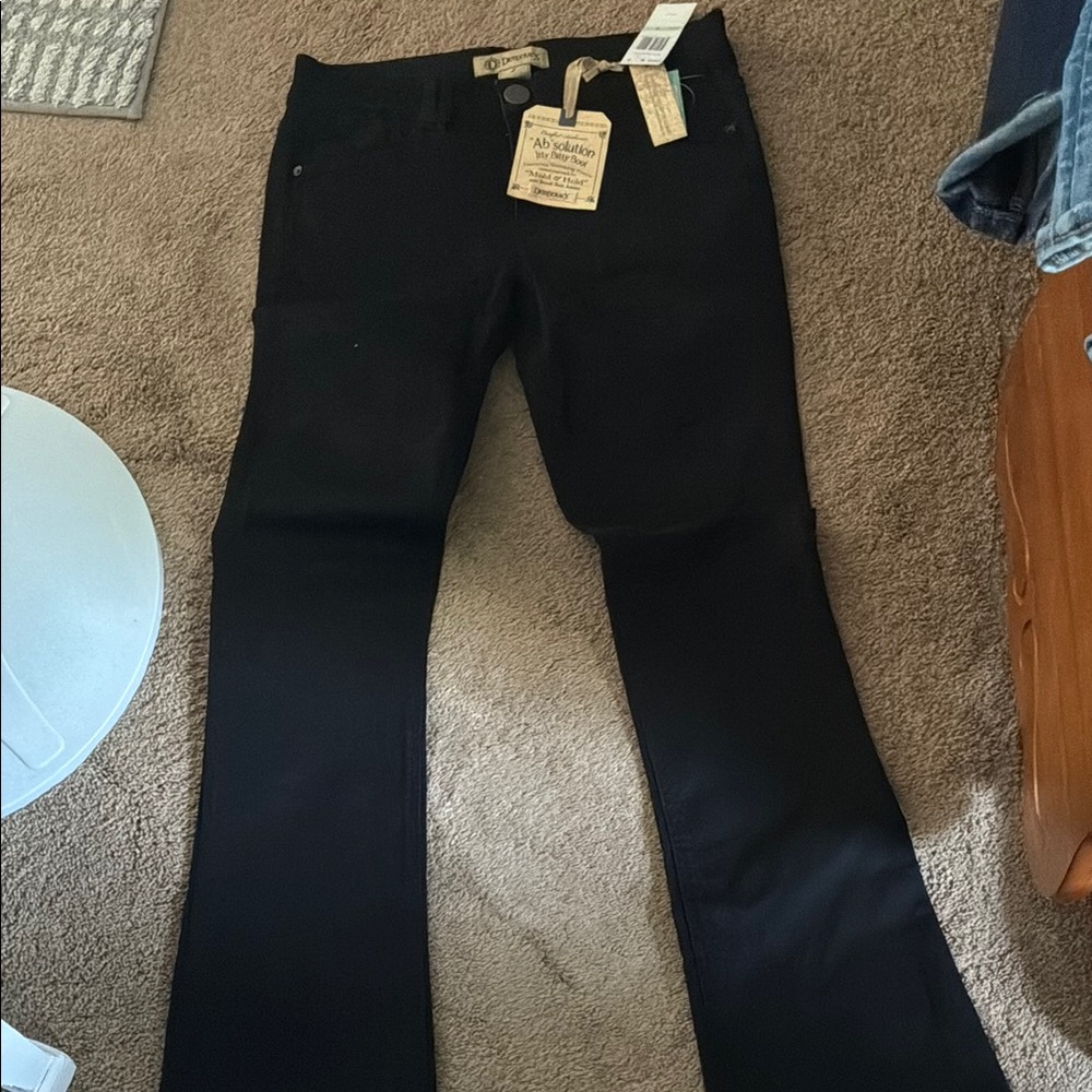 Democracy Absolute itty bitty bootie  Black Flare Wide Leg Jeans